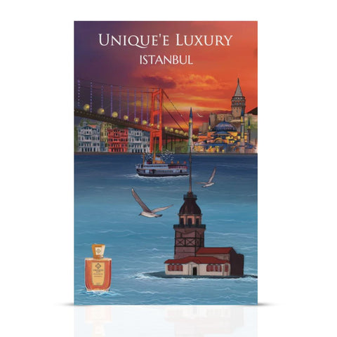 Istanbul Extrait de Parfum by Unique'e Luxury in 100ml bottle, showcasing elegant packaging and luxurious EDP design