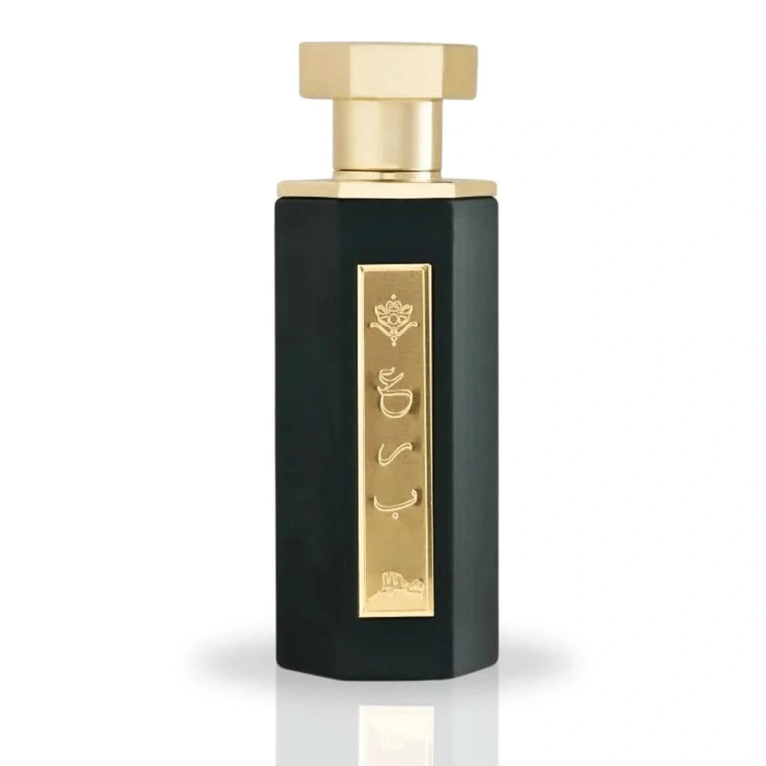 Obaiah Arabs Eau de Parfum Spray 100ml by Reef Perfumes with velvet pouch, elegant glass bottle showcasing the fragrance.
