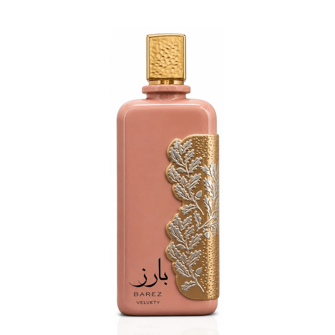 Barez Velvety Eau de Parfum spray by Ard Al Zaafaran, 100ml bottle with luxurious packaging and elegant design.