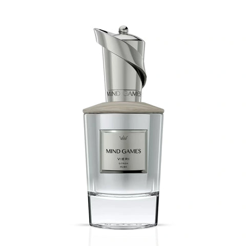 Vieri Extrait de Parfum 100ml by Mind Games, elegant perfume bottle with a sleek design, showcasing the EDP extrait de parfum.