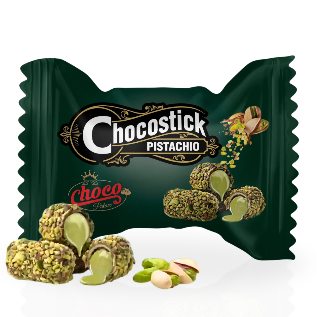 Dubai Choco-Stick Pistachio By Intense Delish | Rich Chocolate, Nutty Crunch, Pistachio Perfection. (BOX OF 6) - Intense Oud