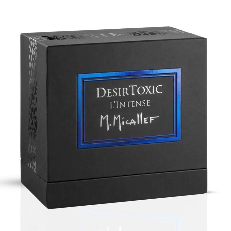 M. Micallef DésirToxic L’intense Eau De Parfum spray bottle, 100ml, with elegant packaging and fragrance design.