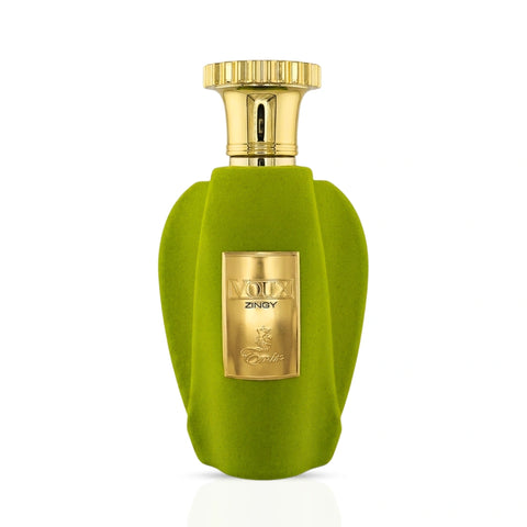 Paris Corner Voux Zingy Eau de Parfum spray 100ml bottle, elegant design and vibrant packaging visible in the image.