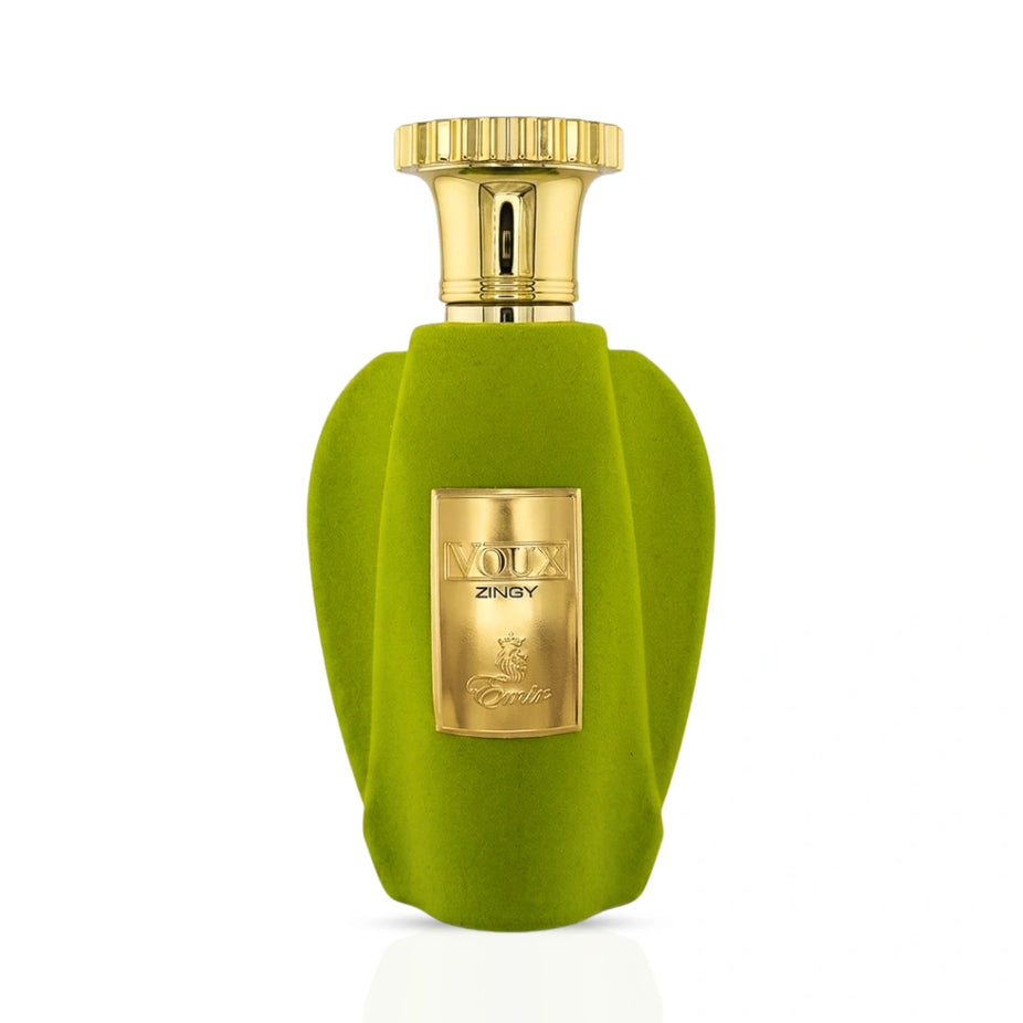 Voux Zingy Eau de Parfum Spray by Paris Corner, 100ml, featuring the elegant perfume bottle with a sleek design.