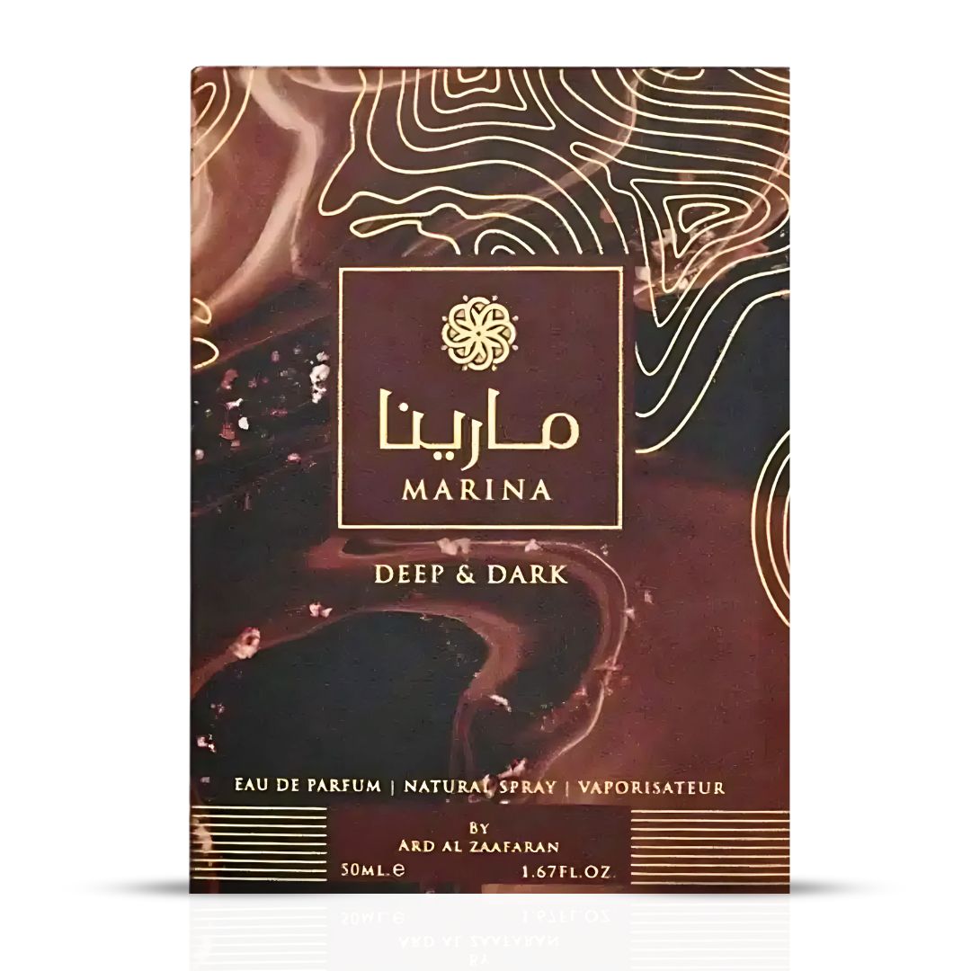 Marina Deep & Dark Eau De Parfum Spray 50ML (1.67 OZ) By Ard Al Zaafaran | An Exotic Blend Of Saffron, Jasmine & Musk, Creating A Rich, Captivating Trail. - Intense Oud