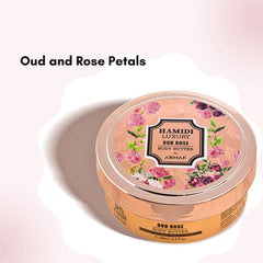 LUXURY OUD ROSE BODY BUTTER 250ML (8.4 OZ) By Hamidi | Ultra Moisturizing & Skin-Nourishing | For Men & Women. - Intense Oud