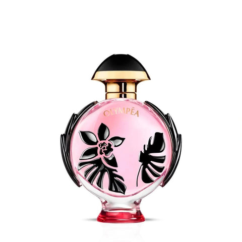 Paco Rabanne Olympéa Flora Eau De Parfum Intense spray bottle, 50ml (1.7 oz), elegant packaging for women.