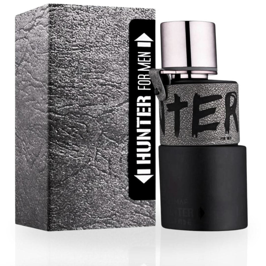 Armaf Hunter Intense for Men EDP spray, 100ML, featuring a long-lasting, exotic signature masculine scent in a sleek bottle.