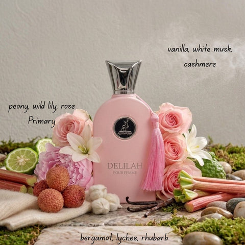 Delilah - Pour Femme, Blanc & Viola Eau de Parfum Sprays 100ml (3.4 oz) by Maison Alhambra (Bundle)