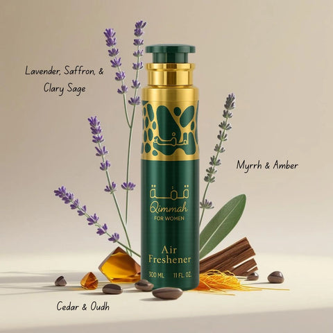 Qimmah Air Freshener - 300ML by Lattafa | Fragrance That Lifts The Room - Intense Oud