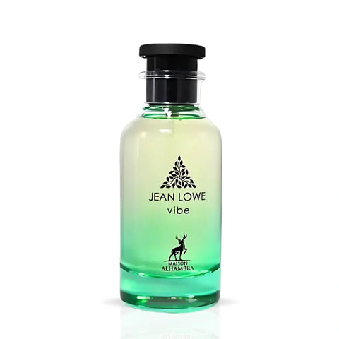 Jean Lowe Vibe Eau De Parfum Spray 100ml (3.4 oz) by Maison Alhambra | A Fresh Symphony of Zesty Greens & Sun-Kissed Fruit - Intense Oud