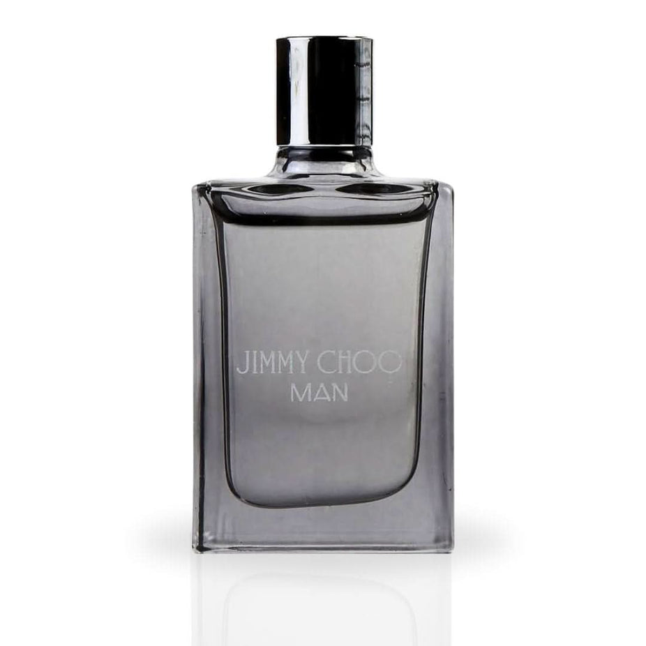 Jimmy Choo Man Cologne EDT miniature bottle, 4.5ml, showcasing sleek packaging and luxurious fragrance design.