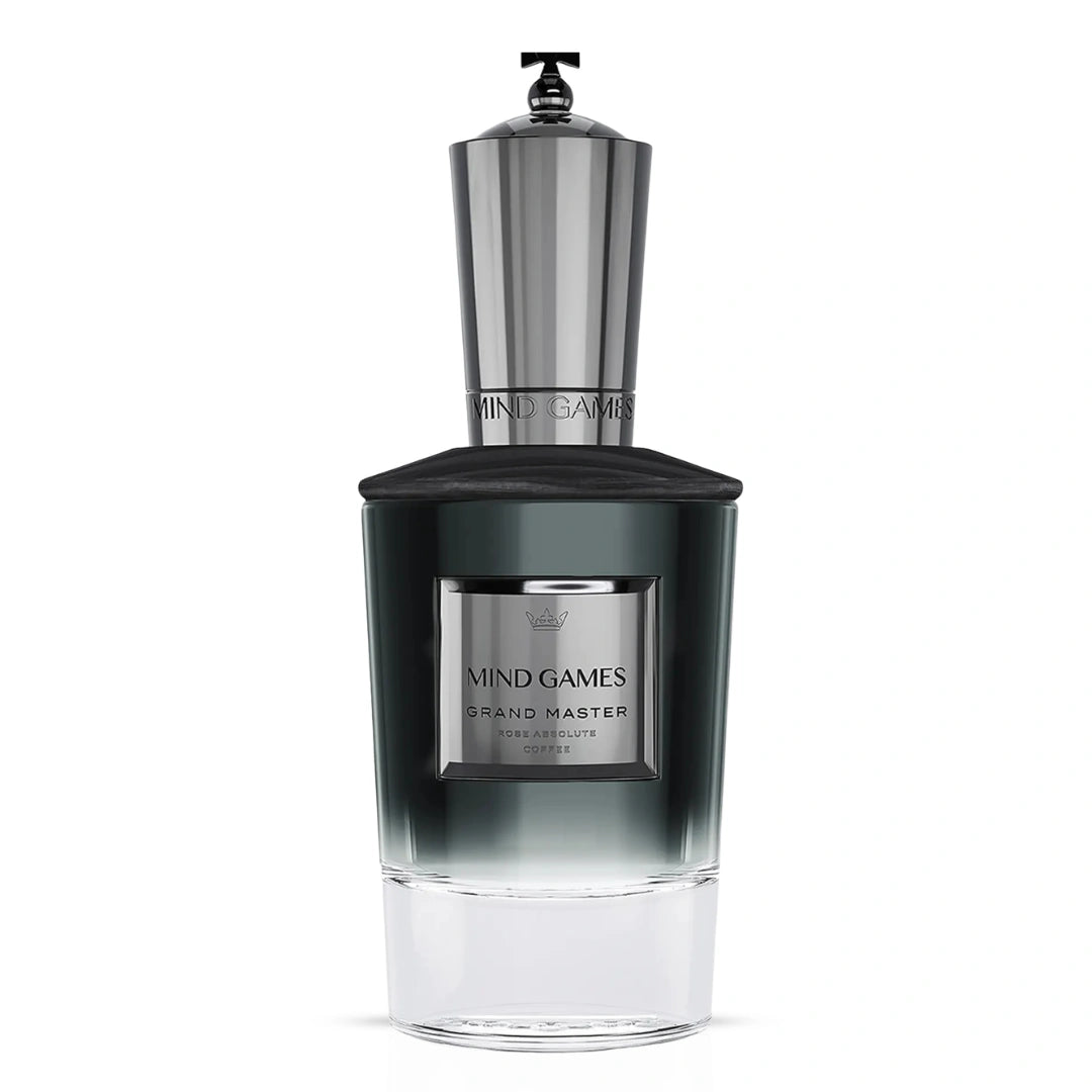 Mind Games Grand Master Extrait de Parfum 100ml EDP bottle with elegant packaging, showcasing luxurious fragrance design.