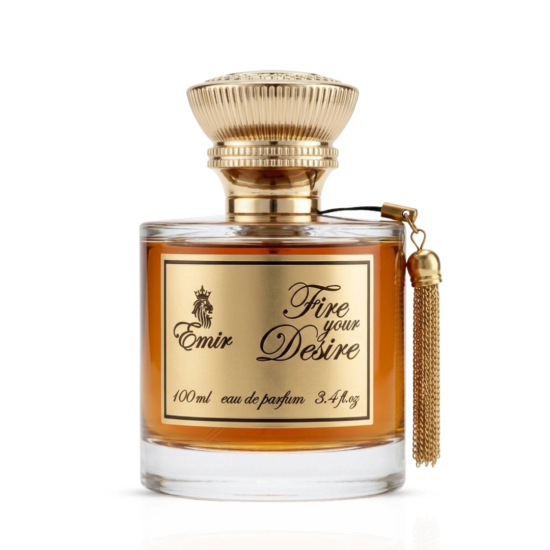 Fire Your Desire Emir Eau de Parfum spray by Paris Corner, 100ml bottle with elegant packaging and a luxurious fragrance design.
