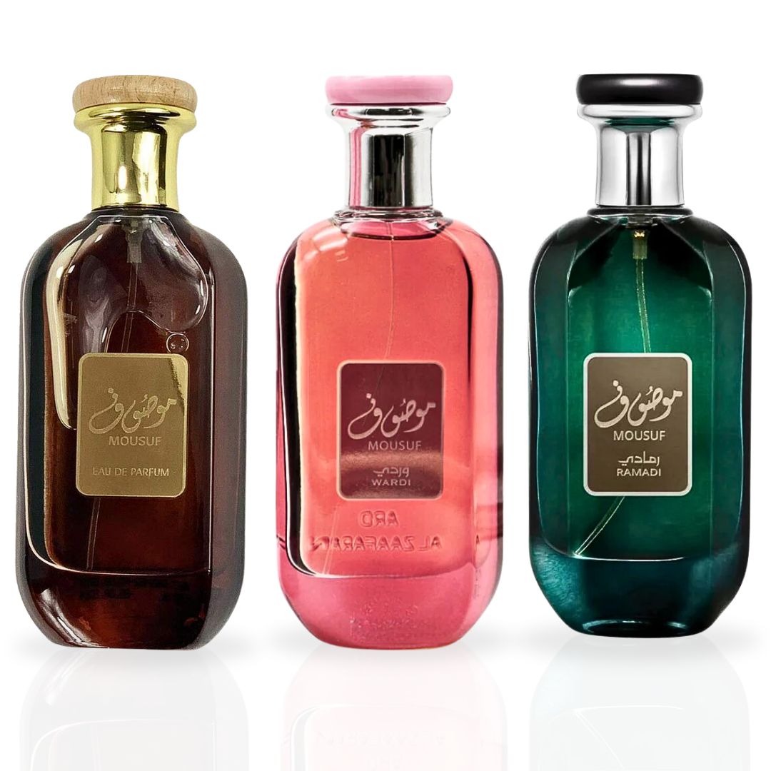 Mousuf, Mousuf Wardi, Mousuf Ramadi - EDP Sprays 100ML (3.4 OZ) By Ard Al Zaafaran | A Harmonious Blend Of Captivating & Elegantly Timeless Scent. (MAJESTIC COLLECTION) - Intense Oud