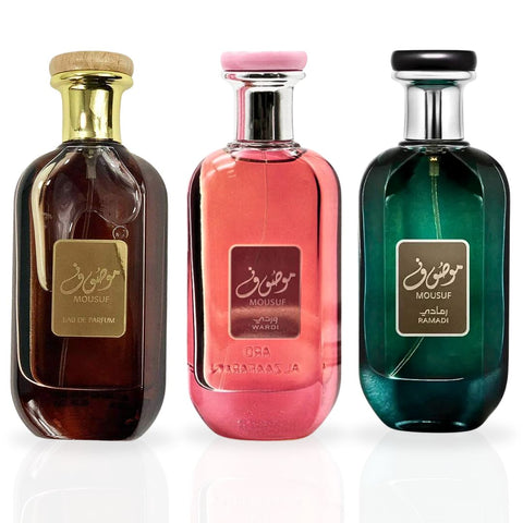 Mousuf, Mousuf Wardi, Mousuf Ramadi - EDP Sprays 100ML (3.4 OZ) By Ard Al Zaafaran | A Harmonious Blend Of Captivating & Elegantly Timeless Scent. (MAJESTIC COLLECTION) - Intense Oud