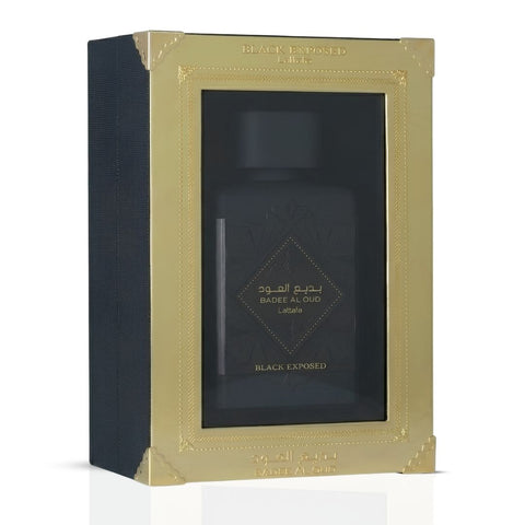 Bade'e Al Oud Black Exposed Eau de parfum Spray 100ml (3.4 oz) by Lattafa