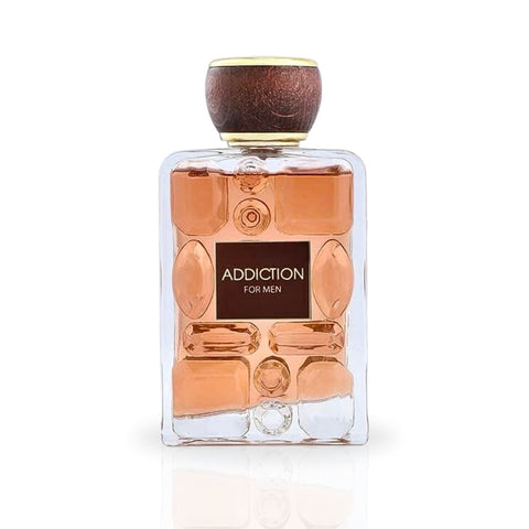 Addiction For Men EDP Spray 100ML (3.4 OZ) by Bonanza Satrangi | Long Lasting, Gourmand, Floral, Woody, Luxurious Fragrance. - Intense Oud