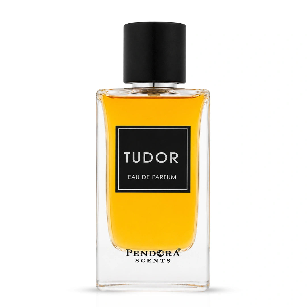 Paris Corner Pendora Scents Tudor Eau de Parfum spray bottle, 100ml, with elegant packaging and classic design.