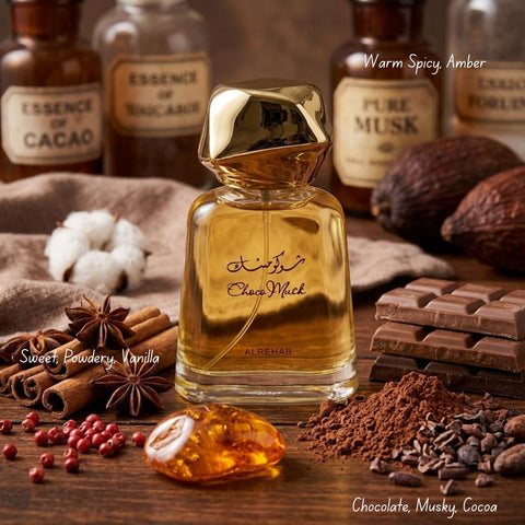 Choco Musk Eau de Parfum Spray 100ml (3.4 oz) by Al Rehab (Auction) (Velvet Pouch)