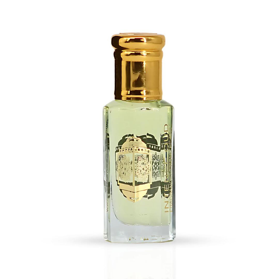 Amber Rose perfume oil by Intense Oud in a black gift box, 12ml loose oil with warm floral and amber notes.