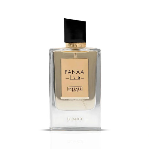 Intense Elite Fanaa Glance for Women Eau De Parfum spray bottle with velvet pouch, 100ml, elegant packaging and floral accents