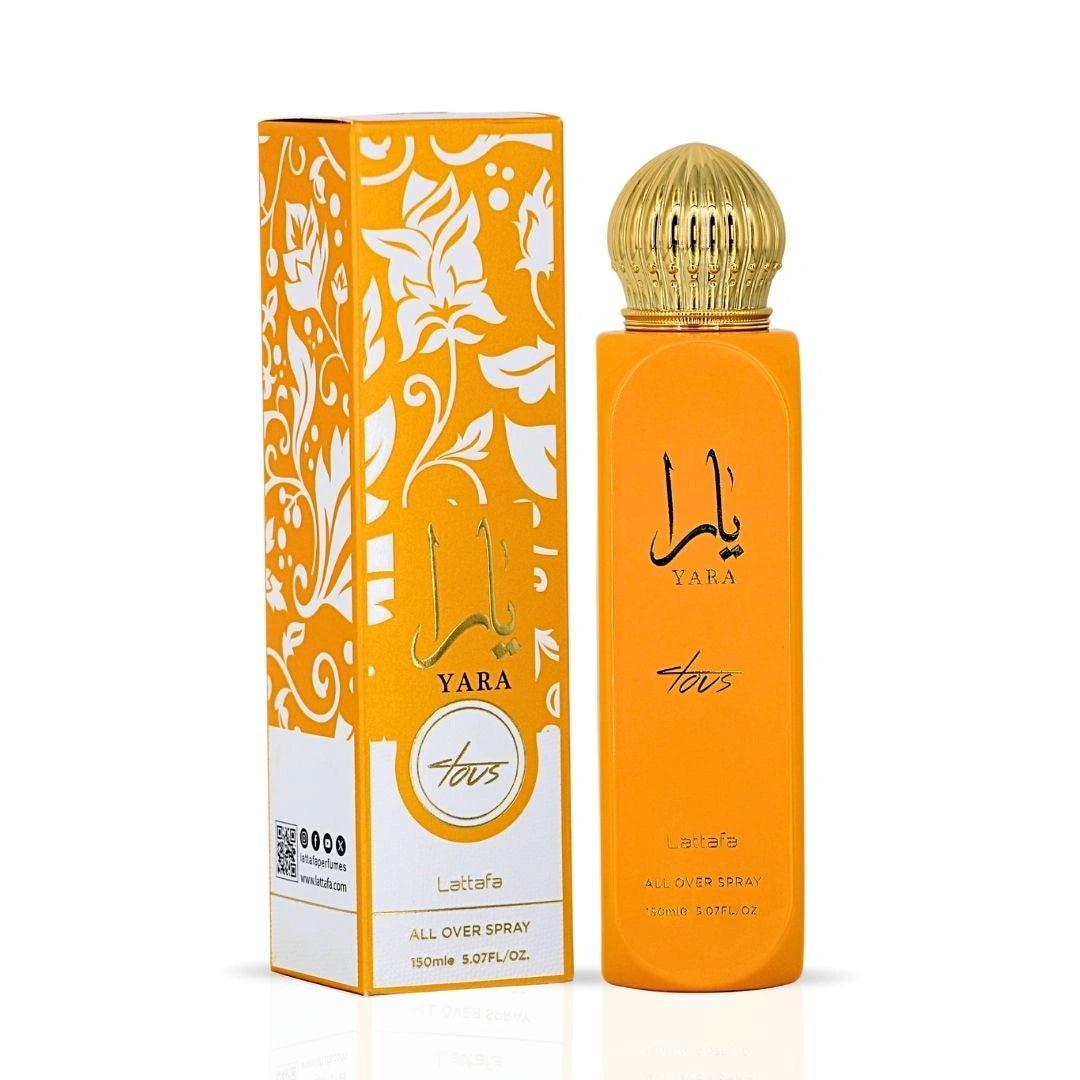 Yara Tous All Over Spray 150ml by Lattafa, Queen of Arabia by Lattafa Pride & Sceptre Malachite by Maison Alhambra - Eau de Parfum Sprays 100ml (3.4 oz) | Island Vibes & Desert Glow (Bundle) - Intense Oud