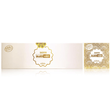 Nabeel Makh Mikh Bakhoor in 40g jar with intricate design, showcasing traditional Middle Eastern incense packaging.