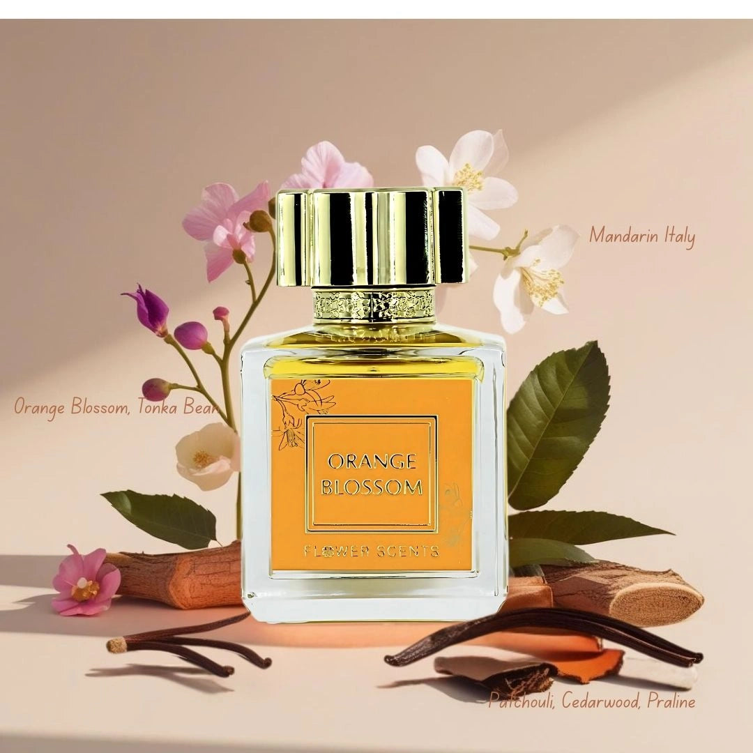 Orange Blossom, Timeless Sakura & Scarlet Rose Eau de Parfum Sprays 65ml by Flower Scents | The Essence of Blossom, Bloom & Allure (Bundle) - Intense Oud
