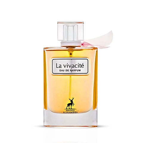 La Vivacité Eau De Parfum Spray 100ML (3.4 OZ) by Maison Alhambra | A Blend of Juicy Fruits, Elegant Florals, and Warm Vanilla. - Intense Oud