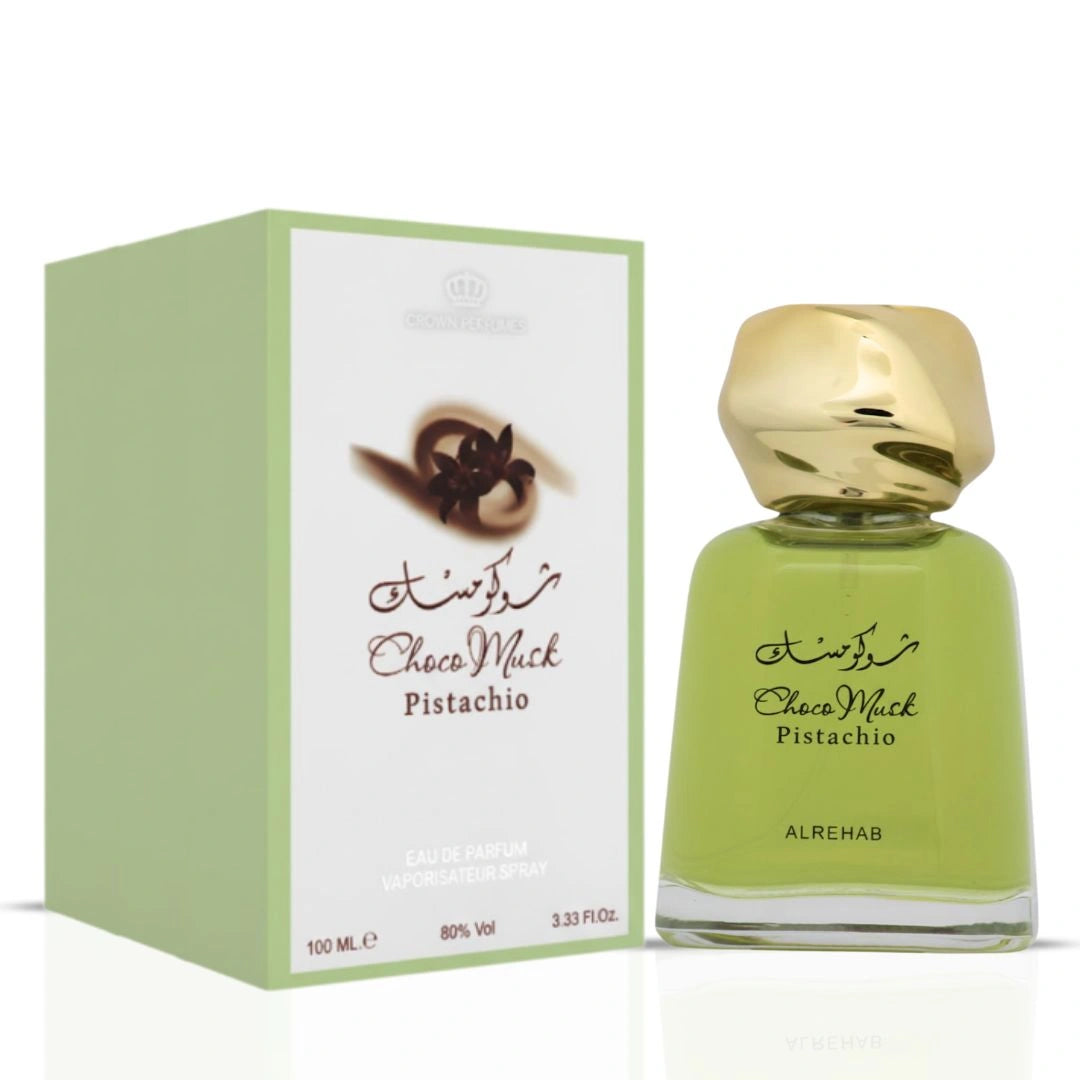 Choco Musk Pistachio Eau de Parfum 100ml, 50ml & Perfume Oil CPO 6ml by Al Rehab (Bundle) - Intense Oud
