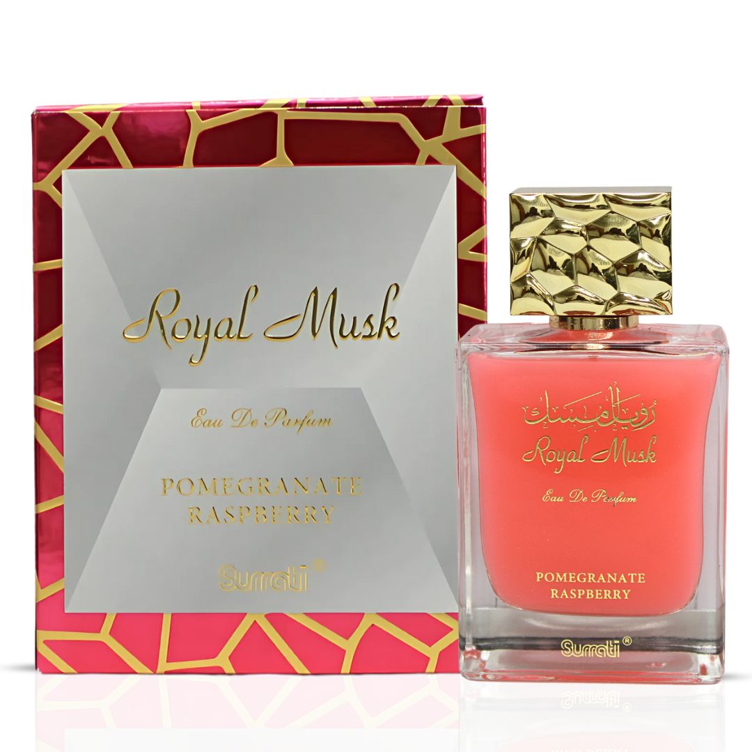 Royal Musk Pomegranate Raspberry EDP 100ML (3.4 OZ) by SURRATI, Exotic Fragrances for Men & Women. - Intense Oud