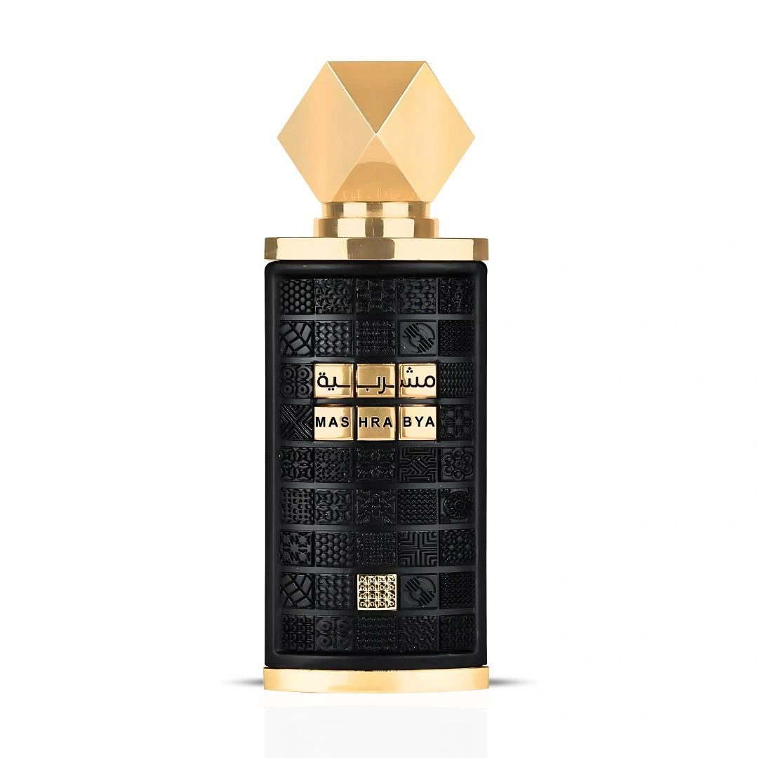 Mashrabya Eau de Parfum Spray 100ml (3.4 oz) by Lattafa | Dates, Cinnamon & Vanilla Melt Into A Golden, Sultry Trail - Intense Oud