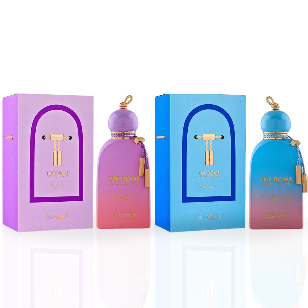The Dome Capitol & The Dome Millennium - EDP Sprays 100ML (3.4OZ) By Hamidi | Indulge in the Timeless Beauty of This Modern Era Fragrances. (MYSTIC BUNDLE) - Intense Oud