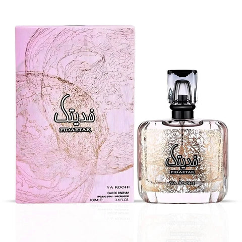 Fidetak Ya Roohi Pink, Eftinaan & Forever Silver perfume spray bundle by Ard Al Zaafaran, 100ml each, featuring pink and silver bottles.
