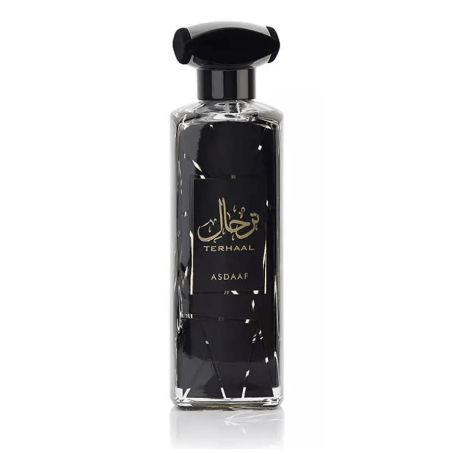Asdaaf Terhaal Asdaaf Eau De Parfum 100ml bottle with sleek black packaging and elegant design.