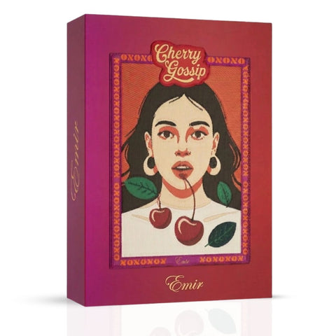 Cherry Gossip Eau de Parfum Spray by Paris Corner, 100ml, featuring a sleek bottle with cherry-themed design and elegant packaging.