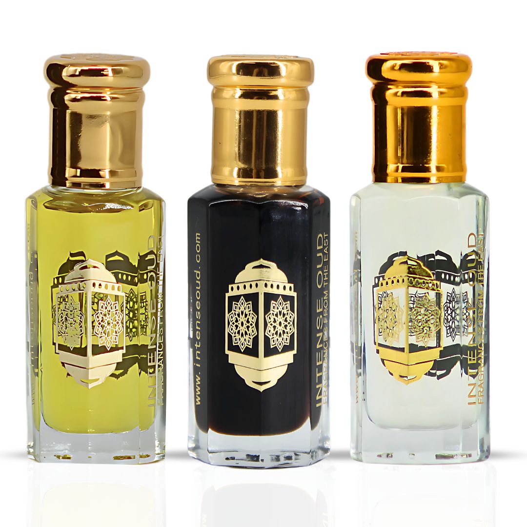 Noble Fruits, Bloom & Aphrodisiac Perfume Oils 12ML (0.40 OZ) with Black Gift Box by Intense Oud | Spring's Must-Have: Fresh Florals, Sweet Tropics, Timeless Romance (Bundle) - Intense Oud