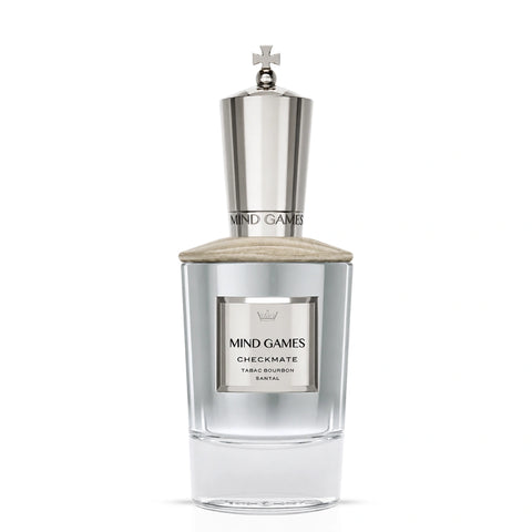 Checkmate Extrait de Parfum spray by Mind Games, 100ml EDP bottle with sleek packaging and black cap.