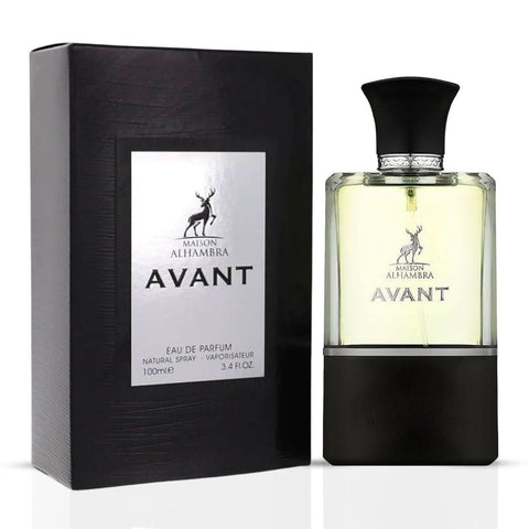 Maison Alhambra Avant & Avant Silk Eau de Parfum Spray bundle, 100ml each, featuring elegant glass bottles with minimalist design.