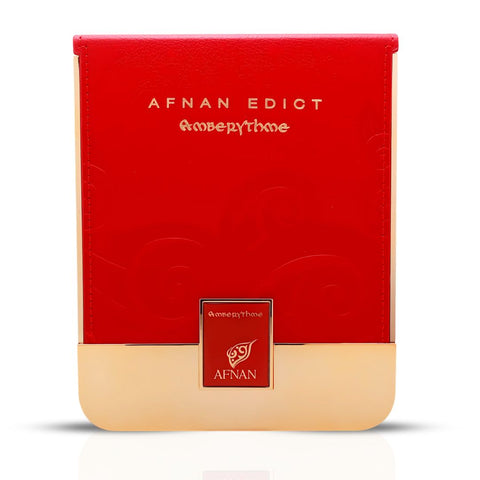 Edict Amberythme Eau De Parfum Spray 80ML (2.7 OZ) By Afnan | A Luxurious Blend Of Amber, Saffron & Sandalwood, Offering A Warm, Spicy & Floral Richness. - Intense Oud