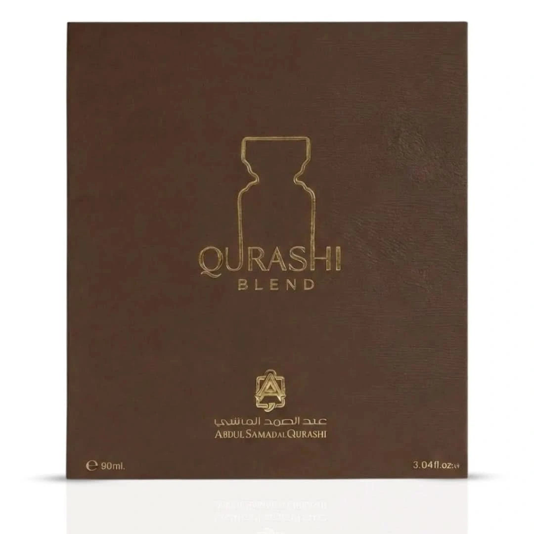 Al Qurashi Blend Eau de Parfum by ASQ, 90ml bottle with elegant packaging and fragrance details visible.