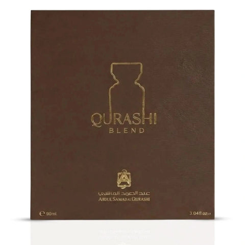 Al Qurashi Blend Eau de Parfum by ASQ, 90ml bottle with elegant packaging and fragrance details visible.