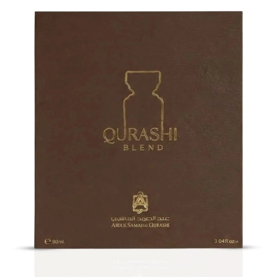 Al Qurashi Blend Eau de Parfum by ASQ in 90ml bottle, featuring elegant packaging and the fragrance bottle visible.