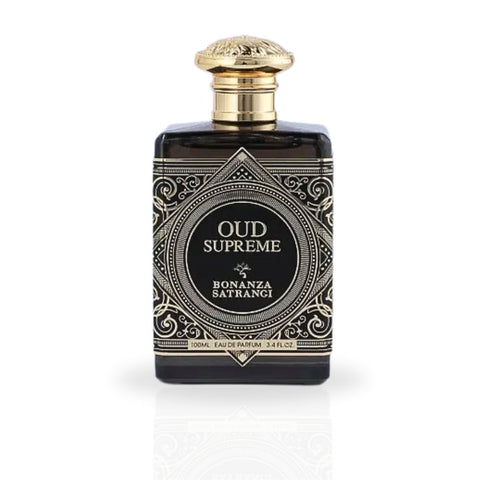 Oud Supreme EDP Spray 100ML (3.4 OZ) by Bonanza Satrangi | Long Lasting, Refreshing, Warm Woody, Musky, Luxurious Fragrance. - Intense Oud