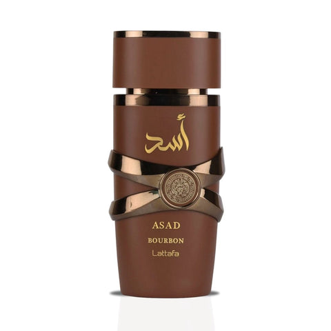 Asad Bourbon Eau De Parfum Spray 100ML (3.4 OZ) By Lattafa | A Rich & Inviting Scent That Blends Spicy, Sweet & Warm Notes For A Sensual Finish. - Intense Oud
