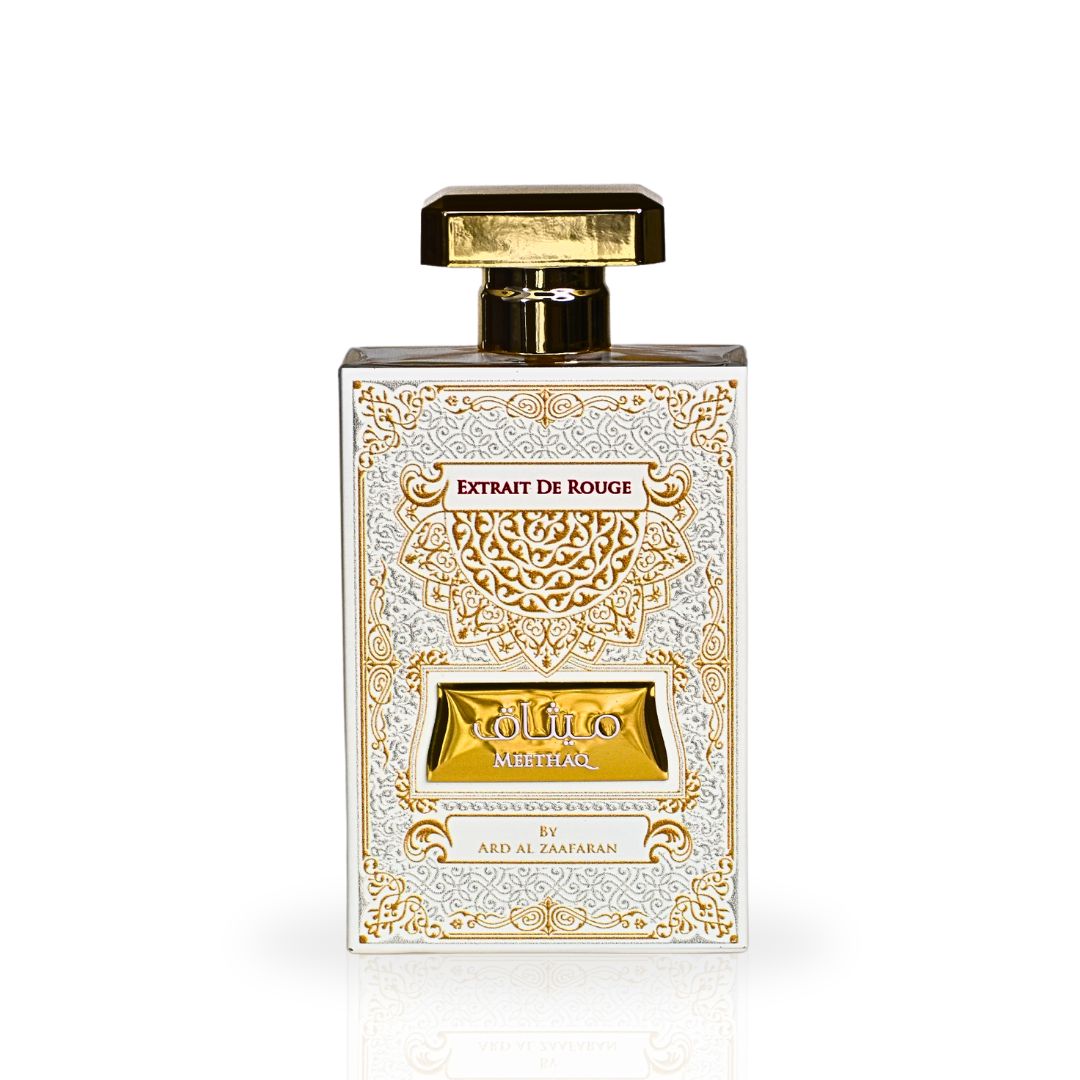 Meethaq Extrait De Rouge EDP Spray 100ML (3.4 OZ) By Ard Al Zaafaran | A Harmonious Blend Of Warm Florals. - Intense Oud