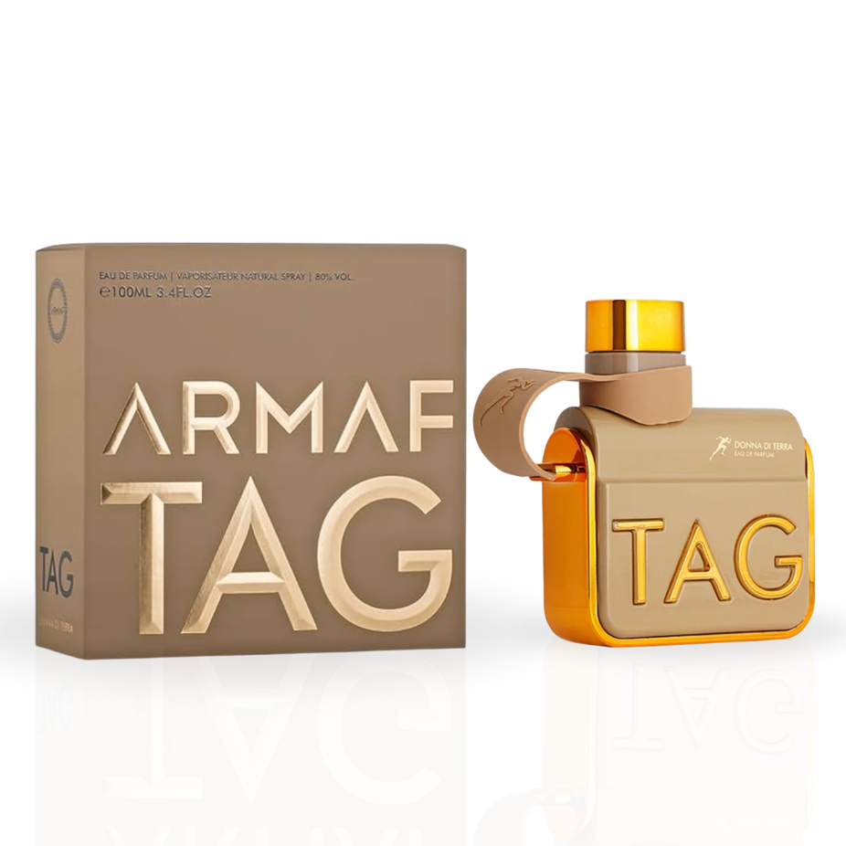 Armaf Tag Donna Colorata & Di Terra Eau de Parfum bundle with two 100ml spray bottles on a white background.