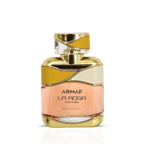 La Rosa Pour Femme Gold Edition Eau de Parfum Spray 100ml (3.4 oz) by Armaf | Everyday Elegance, Effortlessly Refined - Intense Oud