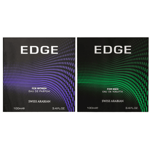 Edge (Couple Set) Men & Women - 100 ML (3.4 oz) by Swiss Arabian - Intense oud